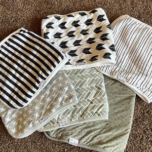 6 Copper Pearl infant burp clothes